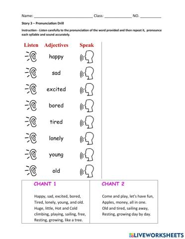 Pronunciation - Listen and Speak