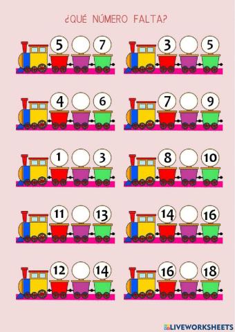 Los números hasta el 20