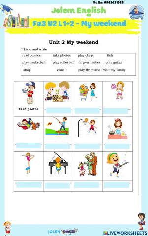 Fa3 U2 L2 -My weekend