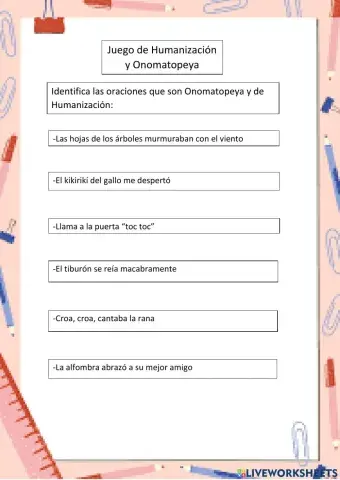 La Onomatopeya y Humanización