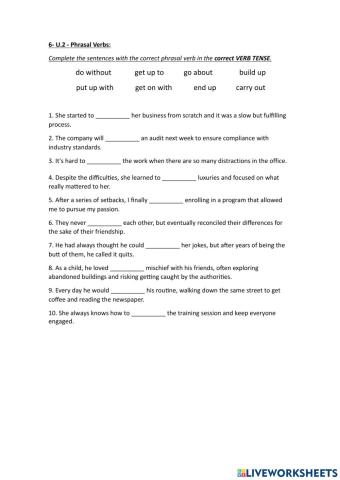 6- U2 phrasal verbs 3