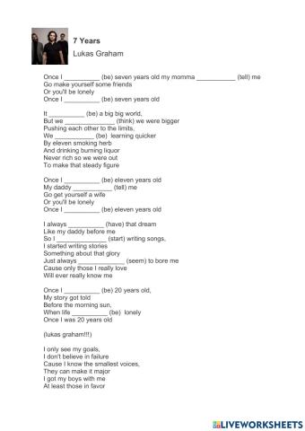 7 years - Past Simple