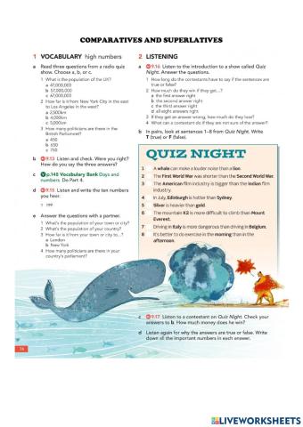 Comparatives and superlatives