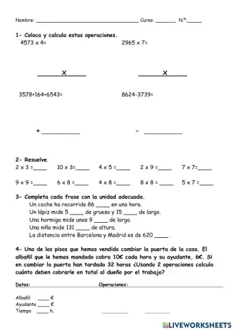 Prueba de repaso de cálculo
