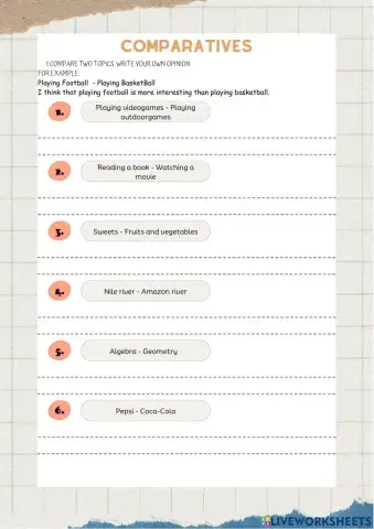 Comparatives - Compare objects
