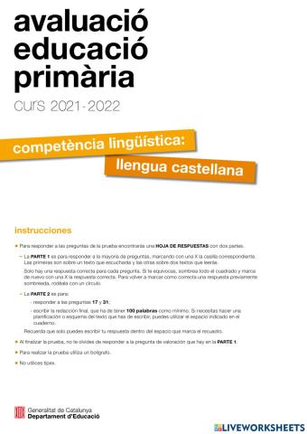 Competencias básicas castellano
