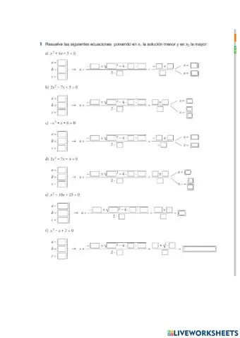 Ecuaciones de segundo grado