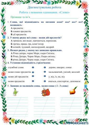 Діагностична робота