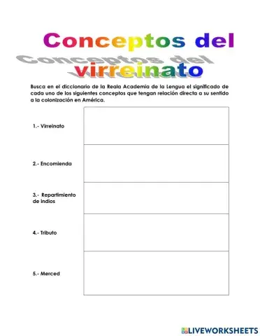 Conceptos del virreinato