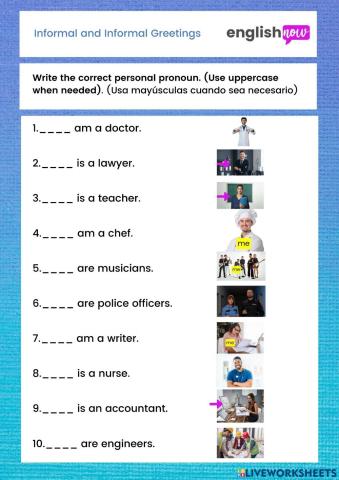 Personal Pronouns