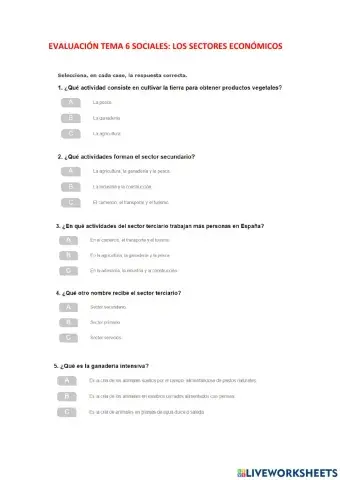 Los sectores económicos