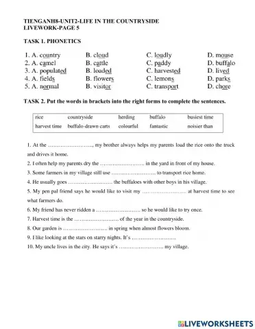 Livework Book Tieng Anh 8 - Unit 2 - page5