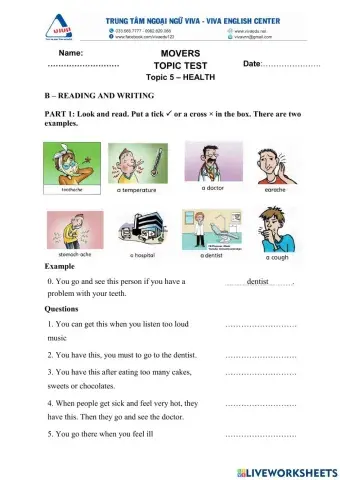 Idict 2 - Test unit 5 - Reading and writing test