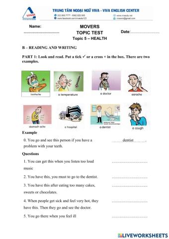 Idict 2 - Test unit 5 - Reading and writing test