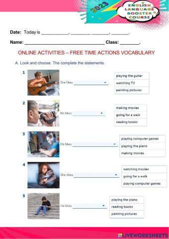 Free time actions - statements
