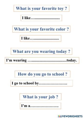 Introduce yourself 2 - speaking