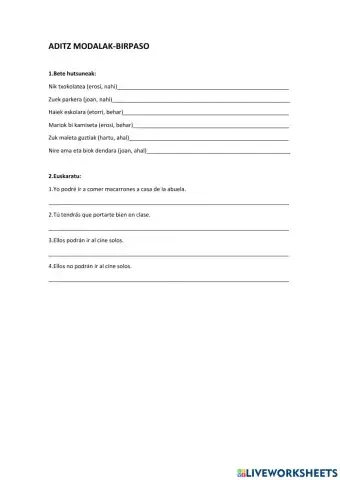 Aditz modalak-etorkizuna