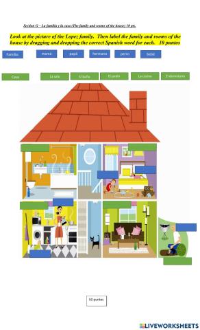 Family and rooms of the house