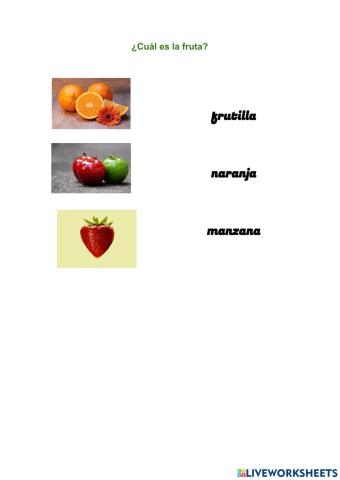 Frutas con flechas (nombres e imágenes)