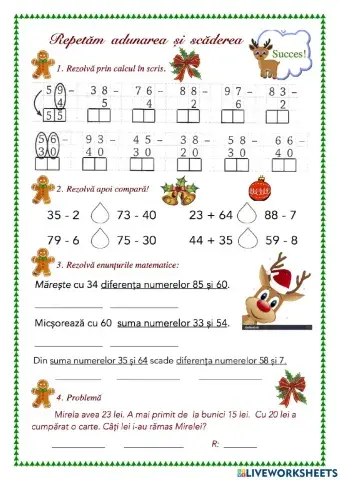Adunarea si scăderea 0 100
