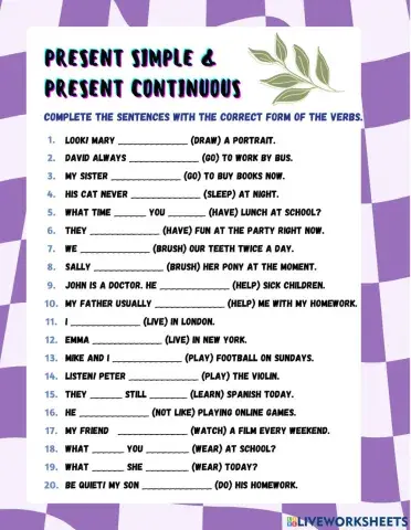 Simple Present VS Present Continuous