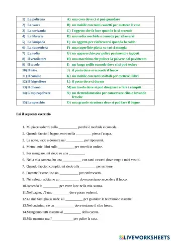 Gli oggetti della casa