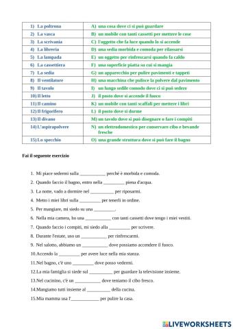 Gli oggetti della casa