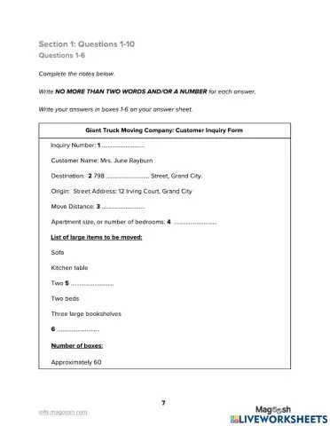 IELTS complete listening section