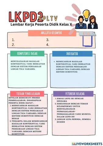 LKPD Metode Subtitusi pada SPLTV
