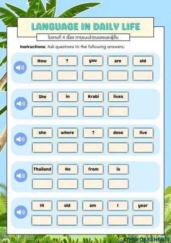 Introducing yourself and other