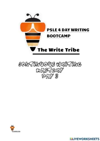 Psle writing 4 day bootcamp day 3 part 1