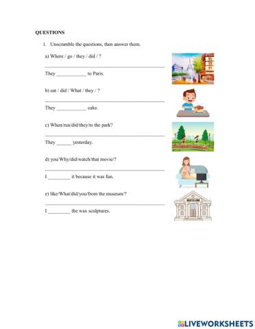 Questions: Regular and Irregular verbs