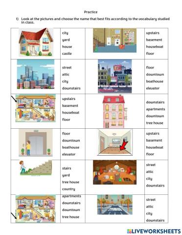 Vocabulary House-numbers -town