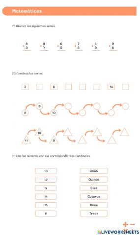 Ejercicios Matemáticas Primaria