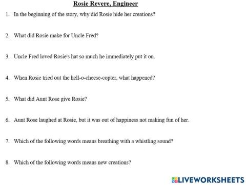 Rosie Revere, Engineer