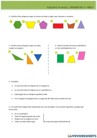 Figuras planas, perímetro y área