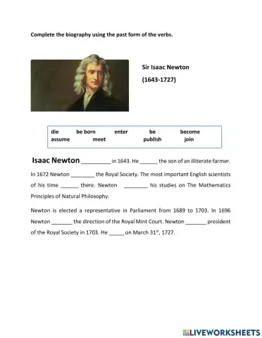 Biography: Sir Isaac Newton