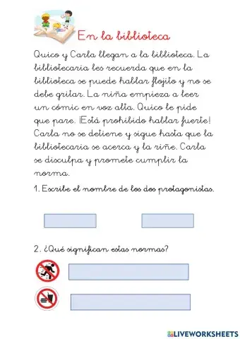 Comprensión lectora de normas