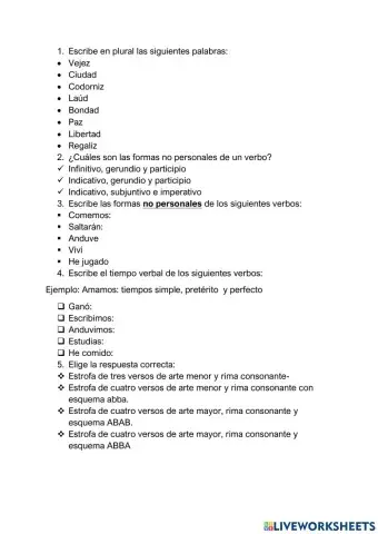 Estrofas,verbos,plurales-d,-z