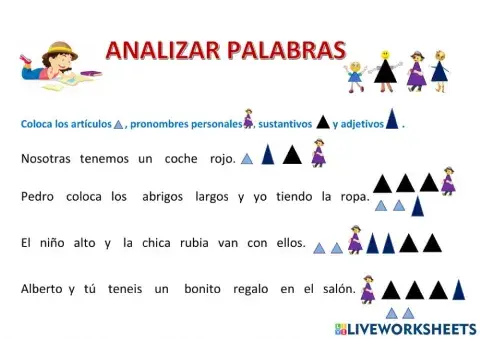Analizar clases de palabras