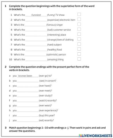 Roadmap B1 4B: Superlatives