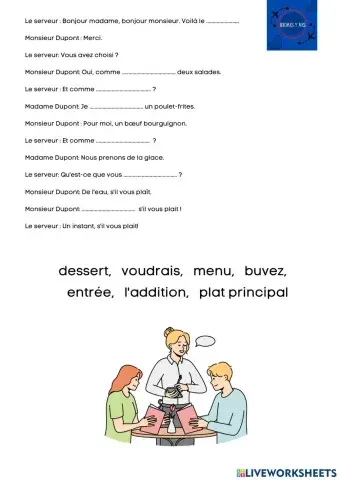 Commander au Restaurant - Completez