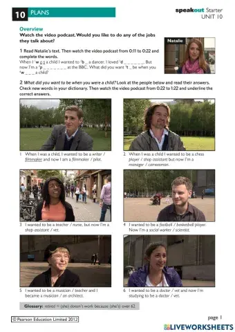 Speakout Starter DVD clip unit 10