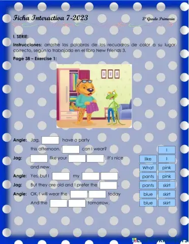 Choosing clothes 1. 3°-Ficha7-2023