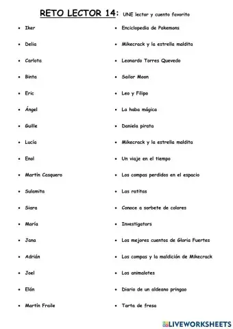 Reto lector