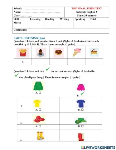 Smart start 3 final test 6