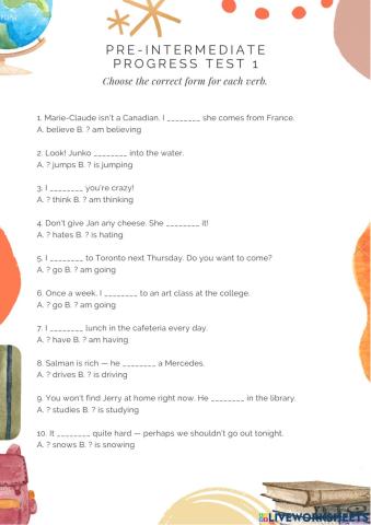 Grammar present simple vs continuous