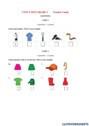 Grade 3 IL U6 test