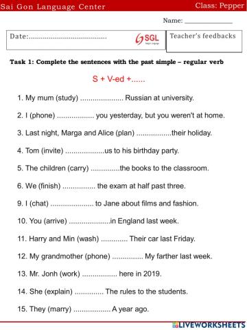 Pepper the simple past 06.05