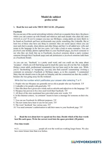 Model subiect bilingv 9